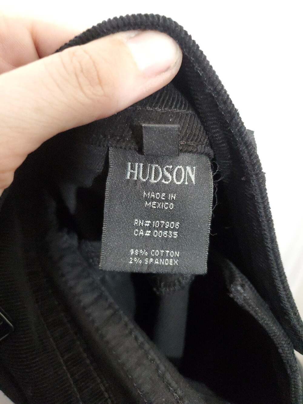Hudson Signature Bootcut Corduroy Pants Black Size 27 - Picture 5 of 8